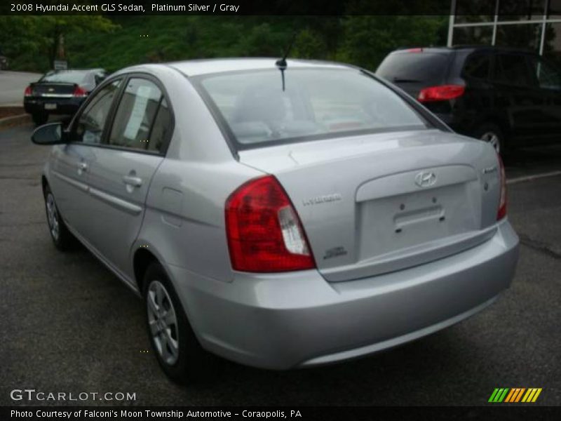 Platinum Silver / Gray 2008 Hyundai Accent GLS Sedan