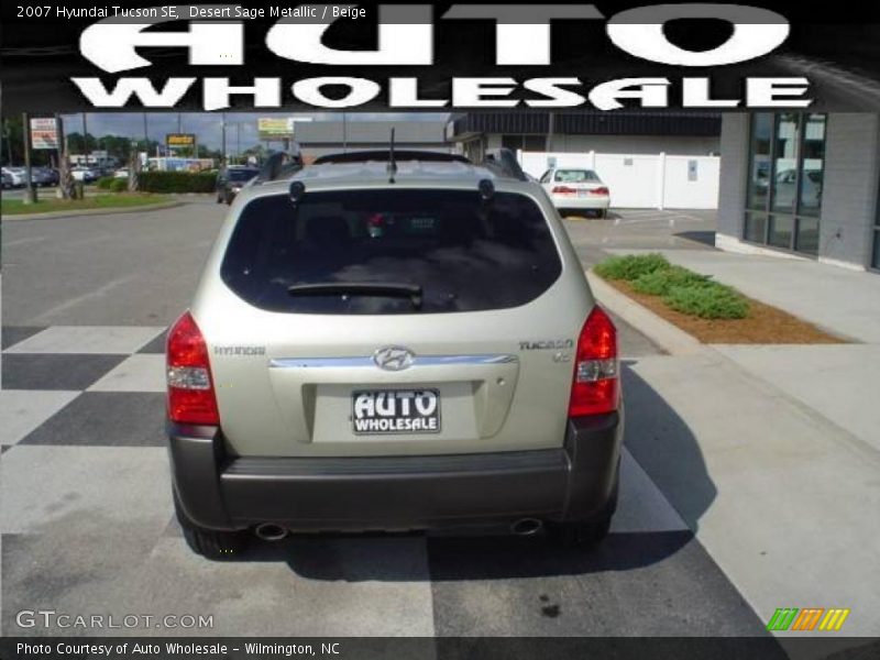 Desert Sage Metallic / Beige 2007 Hyundai Tucson SE