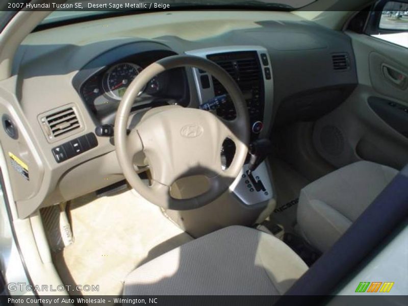 Desert Sage Metallic / Beige 2007 Hyundai Tucson SE