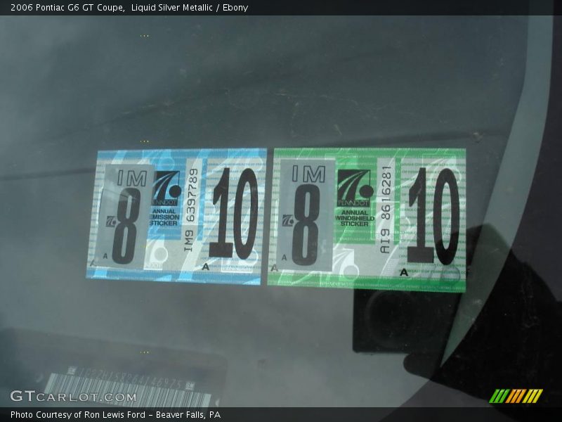 Liquid Silver Metallic / Ebony 2006 Pontiac G6 GT Coupe