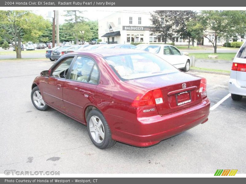 Radiant Ruby Pearl / Ivory Beige 2004 Honda Civic EX Sedan
