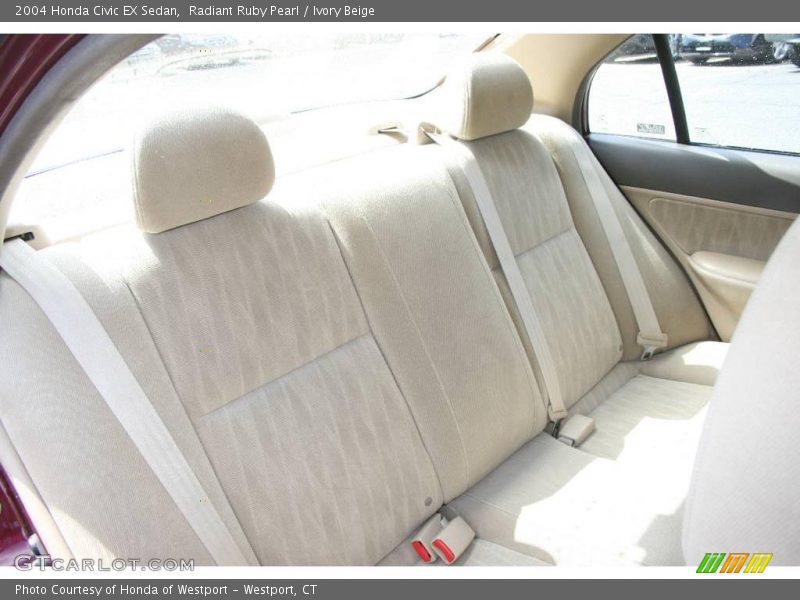 Radiant Ruby Pearl / Ivory Beige 2004 Honda Civic EX Sedan