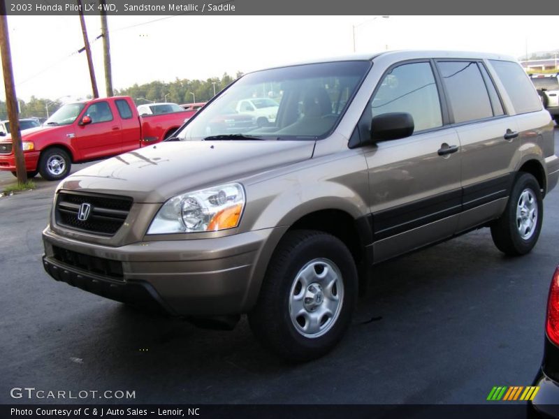 Sandstone Metallic / Saddle 2003 Honda Pilot LX 4WD