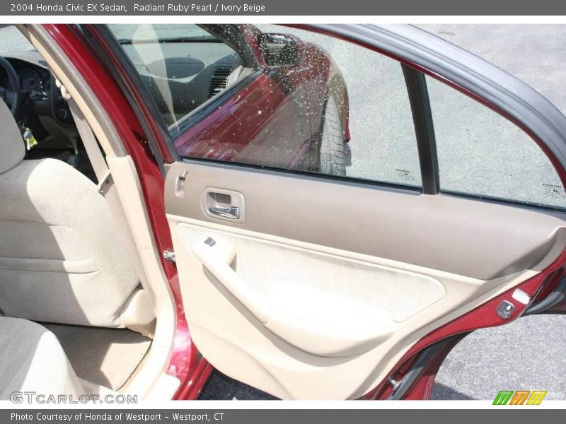 Radiant Ruby Pearl / Ivory Beige 2004 Honda Civic EX Sedan