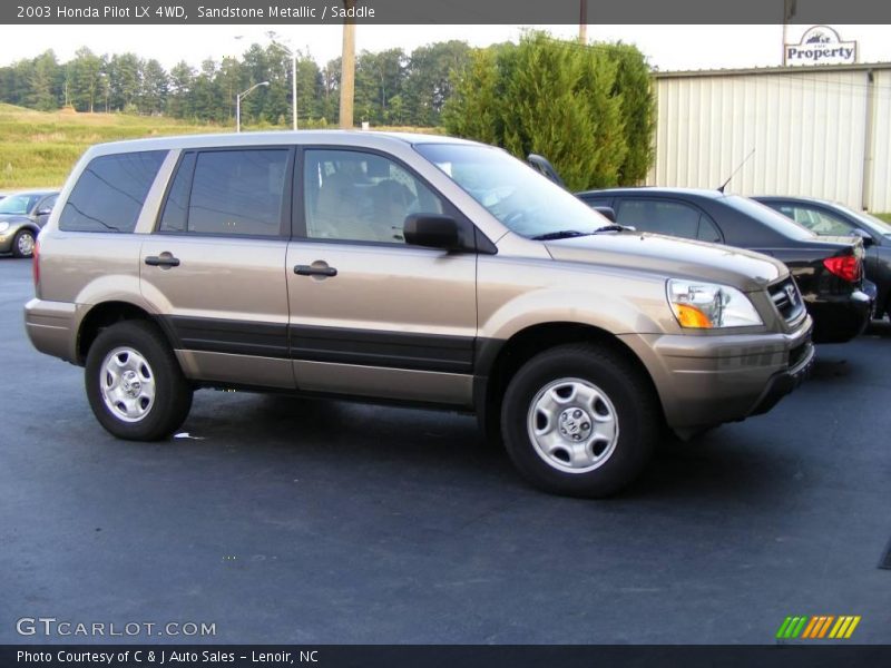 Sandstone Metallic / Saddle 2003 Honda Pilot LX 4WD