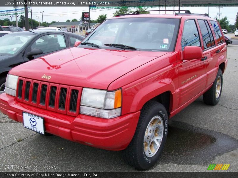 Flame Red / Agate 1996 Jeep Grand Cherokee Limited 4x4