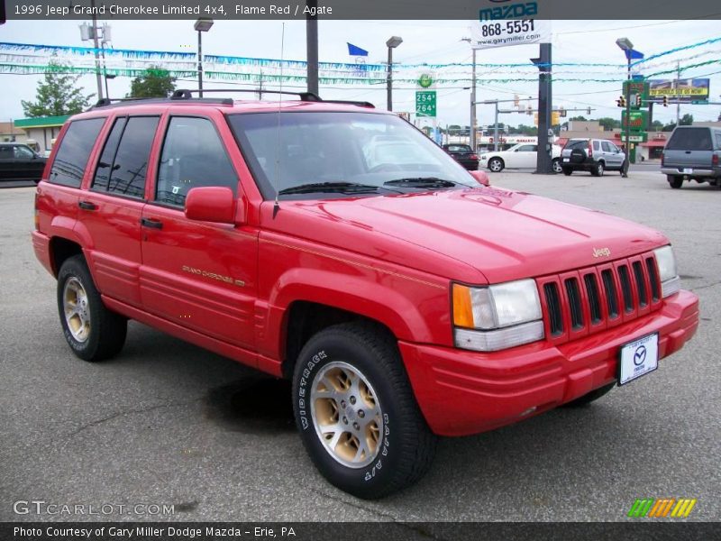 Flame Red / Agate 1996 Jeep Grand Cherokee Limited 4x4