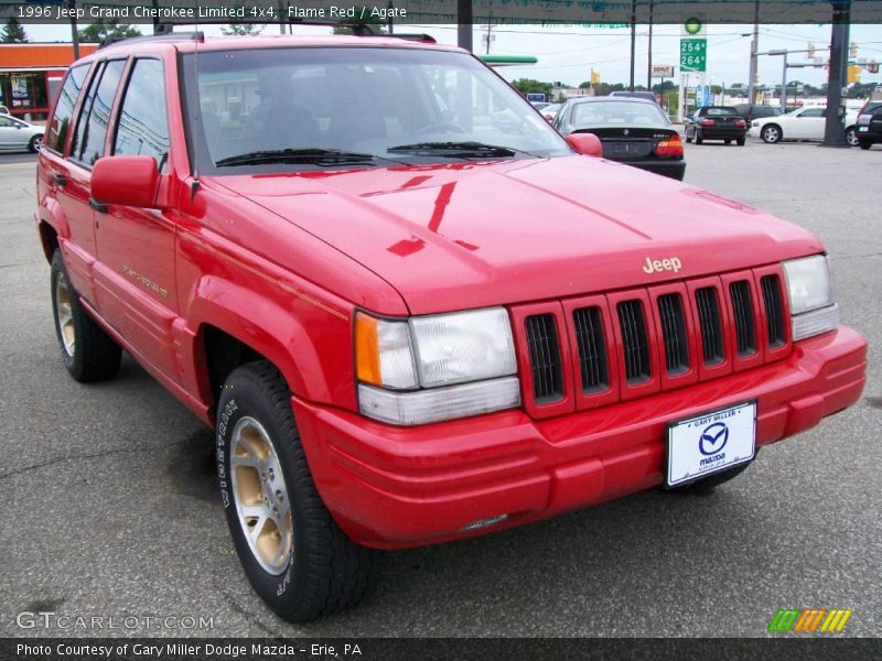 Flame Red / Agate 1996 Jeep Grand Cherokee Limited 4x4