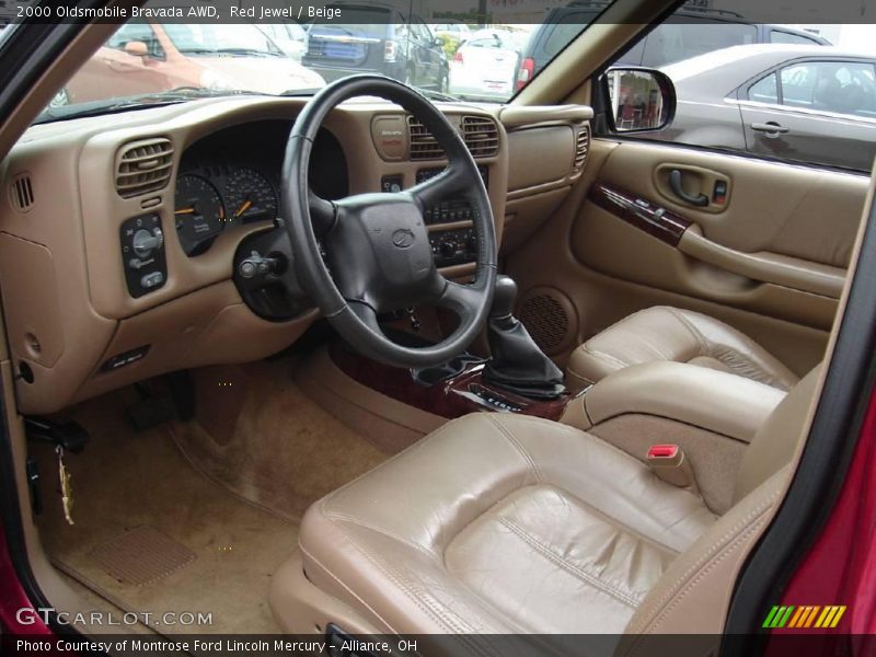 Red Jewel / Beige 2000 Oldsmobile Bravada AWD