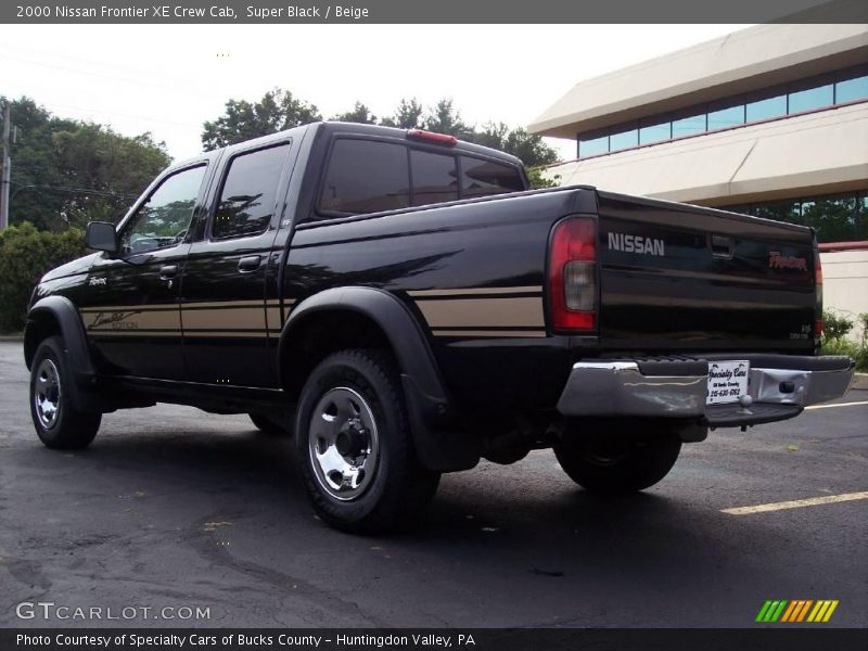 Super Black / Beige 2000 Nissan Frontier XE Crew Cab