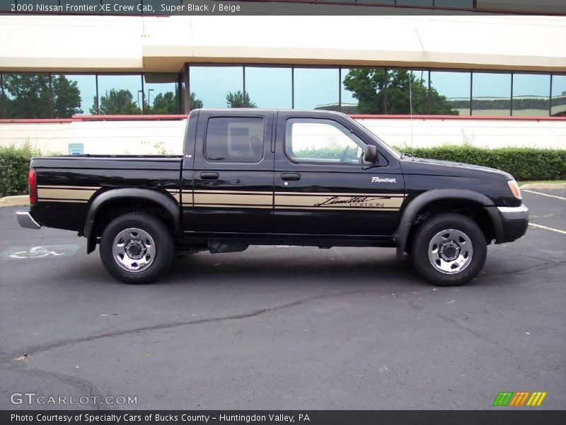 Super Black / Beige 2000 Nissan Frontier XE Crew Cab