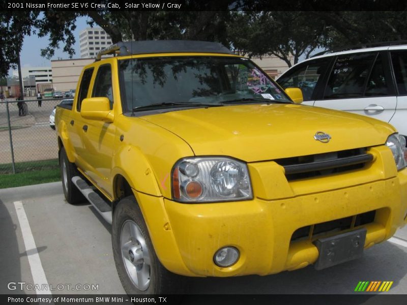 Solar Yellow / Gray 2001 Nissan Frontier SE V6 Crew Cab