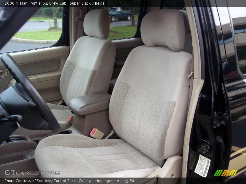Super Black / Beige 2000 Nissan Frontier XE Crew Cab
