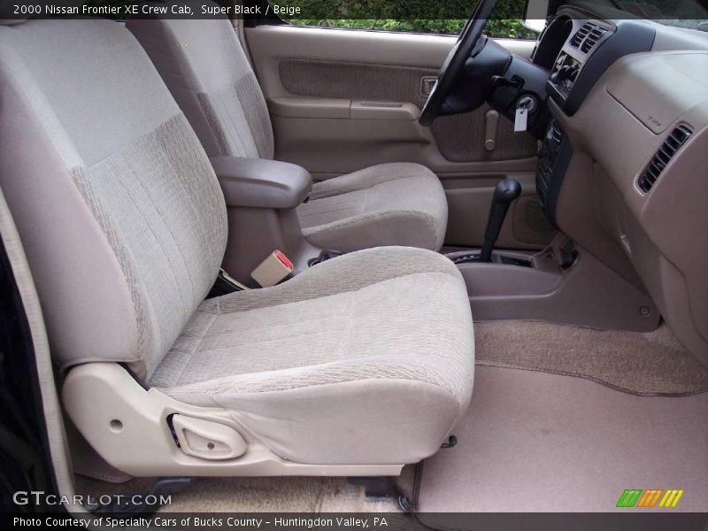 Super Black / Beige 2000 Nissan Frontier XE Crew Cab