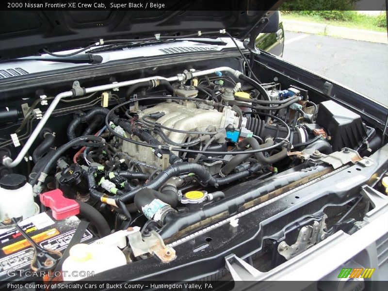 Super Black / Beige 2000 Nissan Frontier XE Crew Cab
