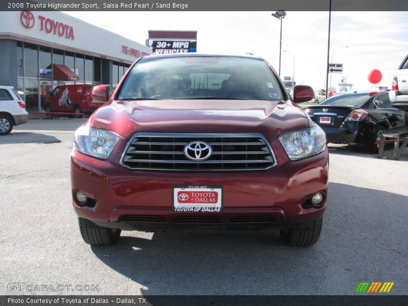 Salsa Red Pearl / Sand Beige 2008 Toyota Highlander Sport