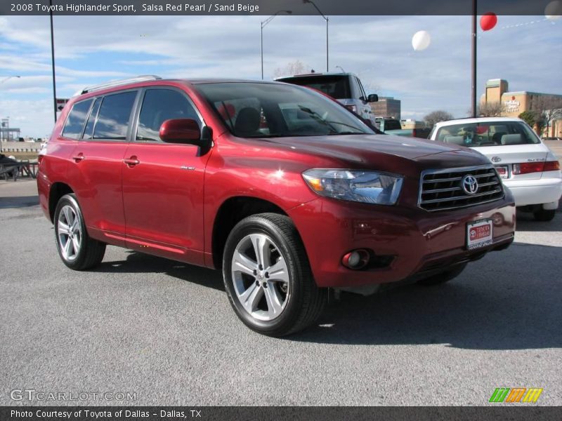 Salsa Red Pearl / Sand Beige 2008 Toyota Highlander Sport