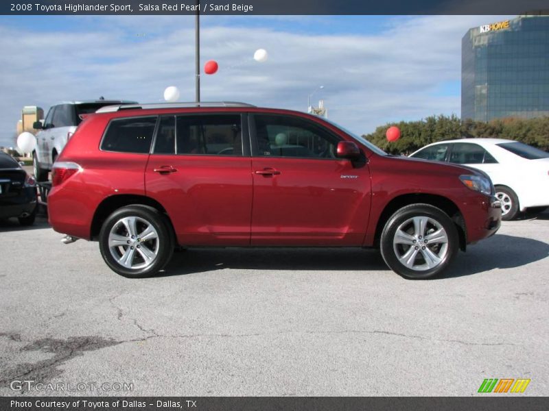 Salsa Red Pearl / Sand Beige 2008 Toyota Highlander Sport