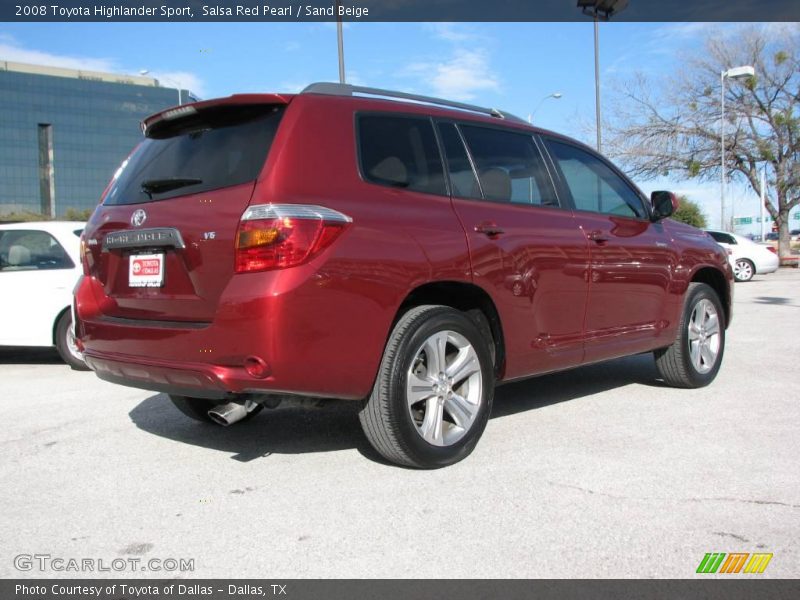 Salsa Red Pearl / Sand Beige 2008 Toyota Highlander Sport