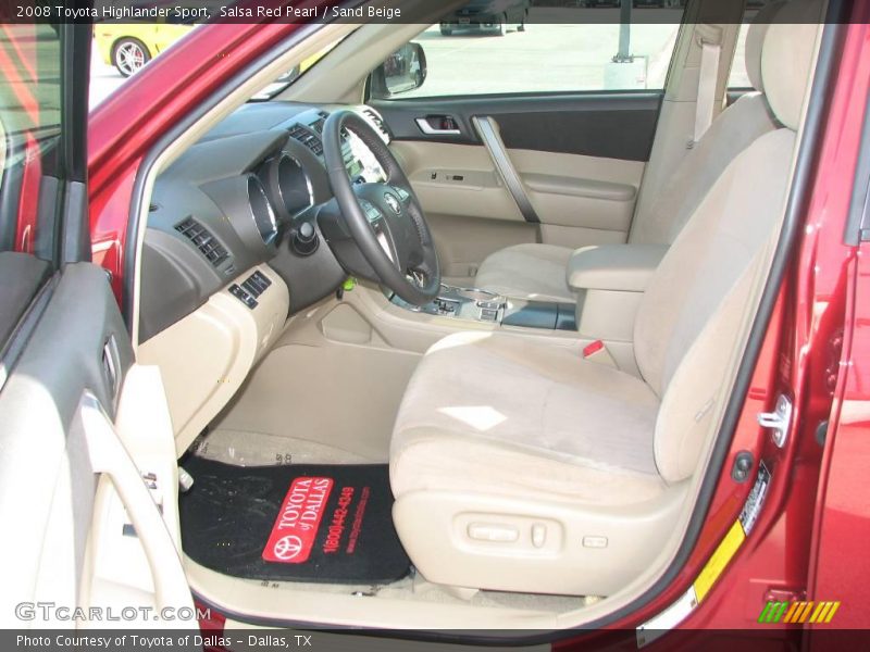 Salsa Red Pearl / Sand Beige 2008 Toyota Highlander Sport