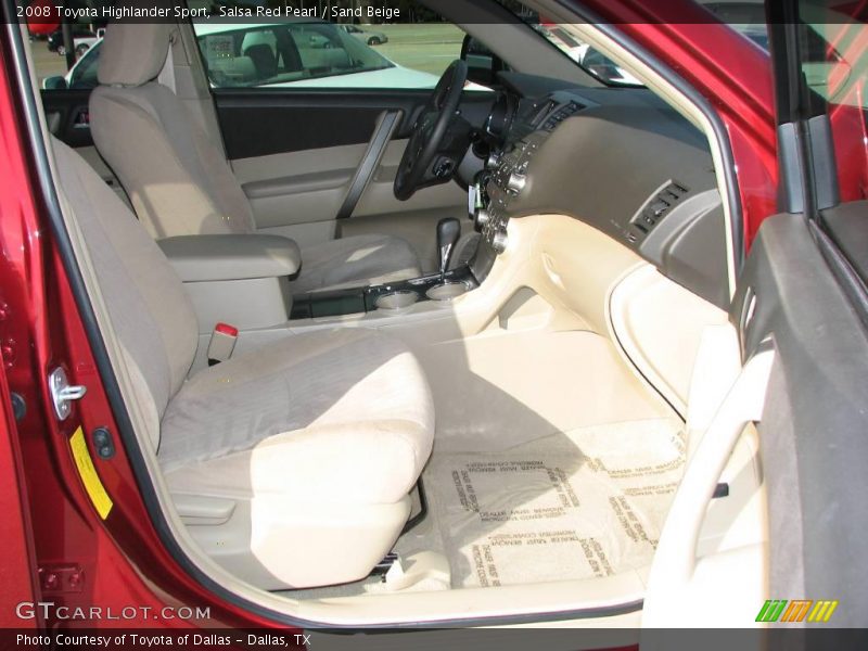 Salsa Red Pearl / Sand Beige 2008 Toyota Highlander Sport