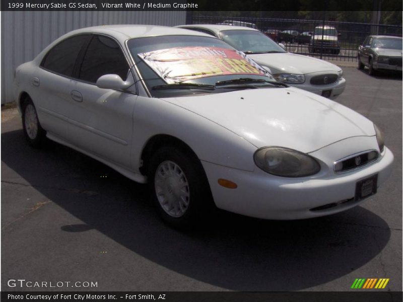 Vibrant White / Medium Graphite 1999 Mercury Sable GS Sedan