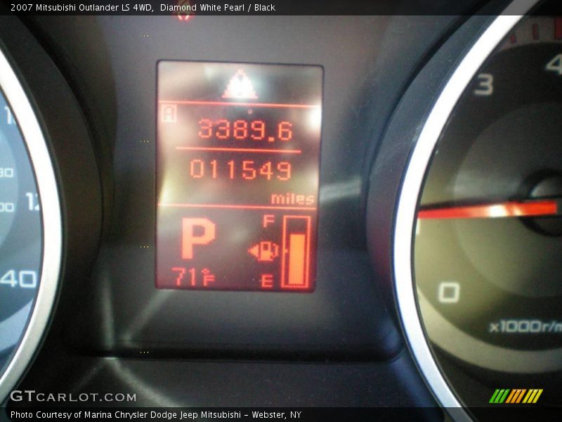 Diamond White Pearl / Black 2007 Mitsubishi Outlander LS 4WD
