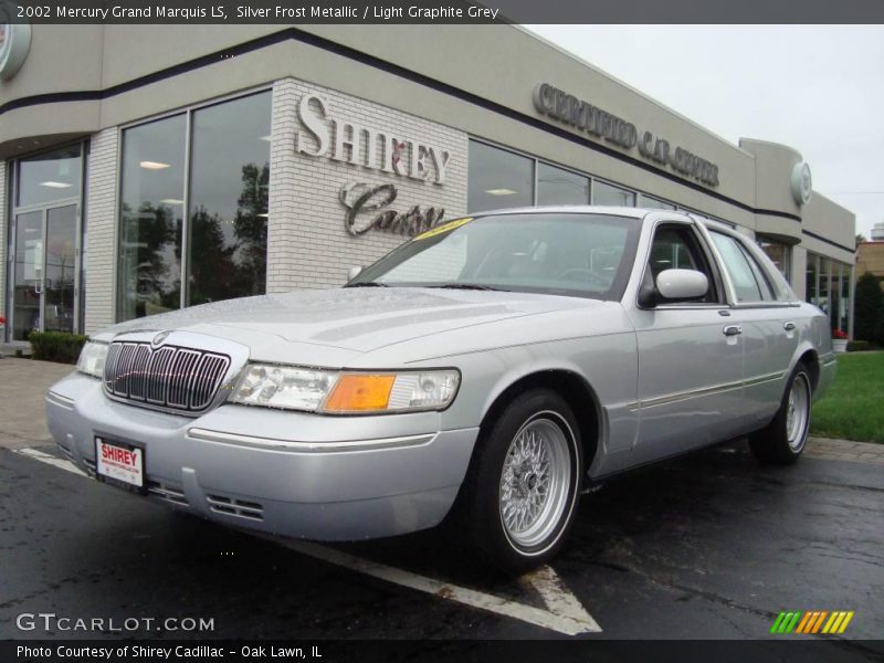 Silver Frost Metallic / Light Graphite Grey 2002 Mercury Grand Marquis LS