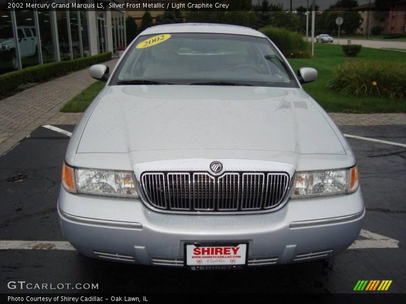 Silver Frost Metallic / Light Graphite Grey 2002 Mercury Grand Marquis LS