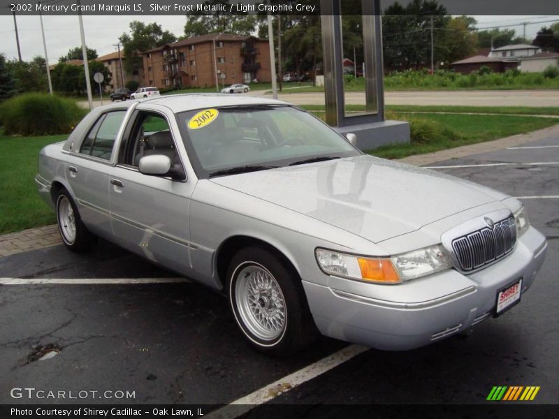 Silver Frost Metallic / Light Graphite Grey 2002 Mercury Grand Marquis LS