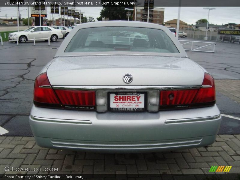 Silver Frost Metallic / Light Graphite Grey 2002 Mercury Grand Marquis LS