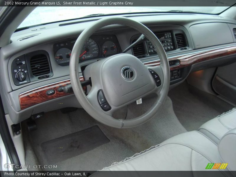 Silver Frost Metallic / Light Graphite Grey 2002 Mercury Grand Marquis LS