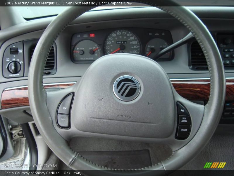 Silver Frost Metallic / Light Graphite Grey 2002 Mercury Grand Marquis LS