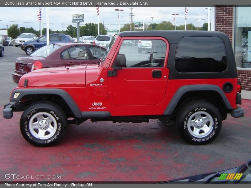 Flame Red / Dark Slate Gray 2006 Jeep Wrangler Sport 4x4 Right Hand Drive