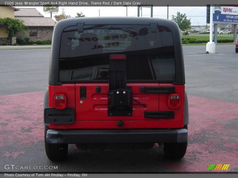 Flame Red / Dark Slate Gray 2006 Jeep Wrangler Sport 4x4 Right Hand Drive