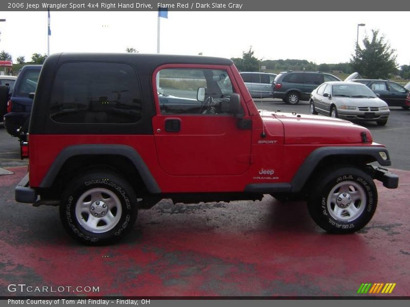 Flame Red / Dark Slate Gray 2006 Jeep Wrangler Sport 4x4 Right Hand Drive