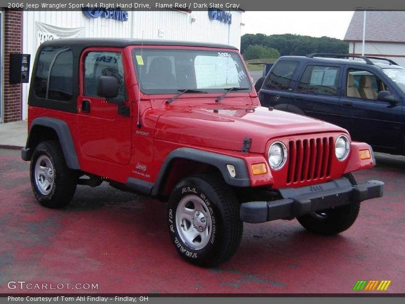 Flame Red / Dark Slate Gray 2006 Jeep Wrangler Sport 4x4 Right Hand Drive