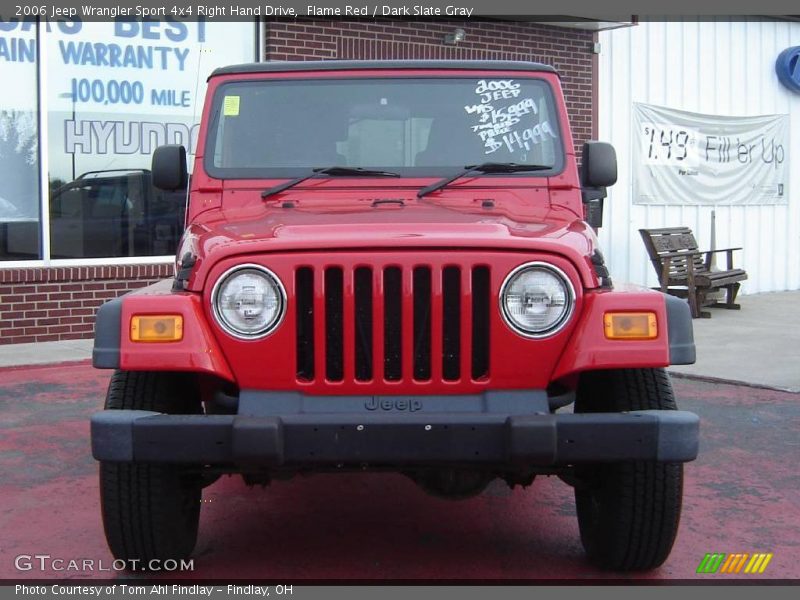 Flame Red / Dark Slate Gray 2006 Jeep Wrangler Sport 4x4 Right Hand Drive