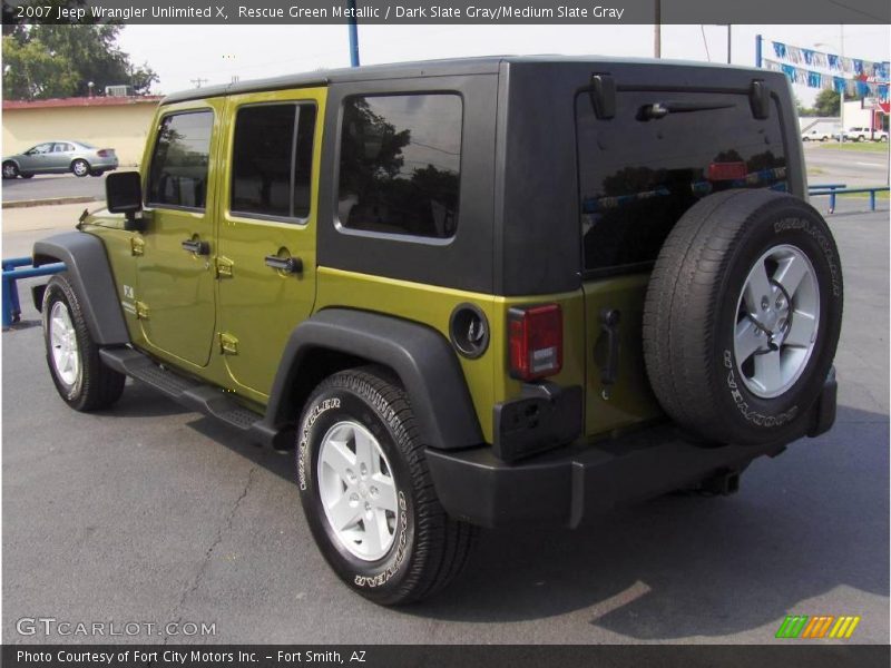 Rescue Green Metallic / Dark Slate Gray/Medium Slate Gray 2007 Jeep Wrangler Unlimited X