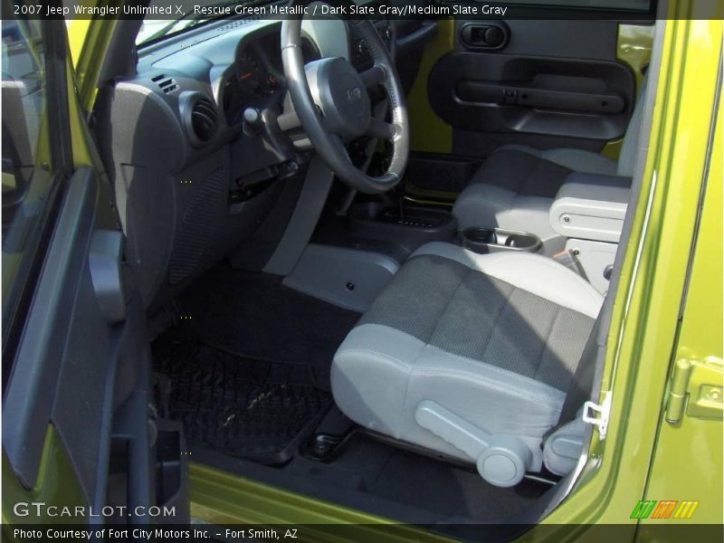 Rescue Green Metallic / Dark Slate Gray/Medium Slate Gray 2007 Jeep Wrangler Unlimited X