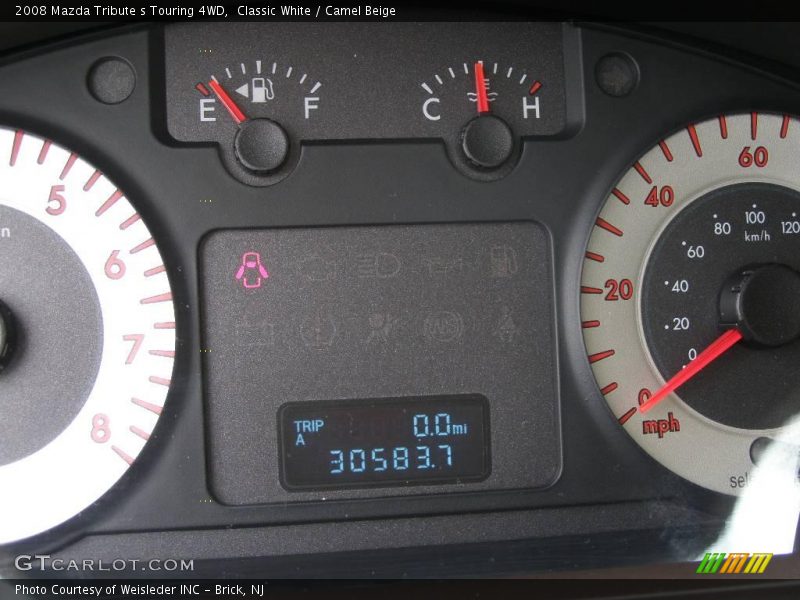 Classic White / Camel Beige 2008 Mazda Tribute s Touring 4WD