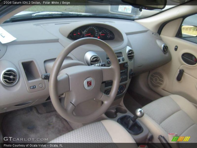 Polar White / Beige 2006 Saturn ION 2 Sedan