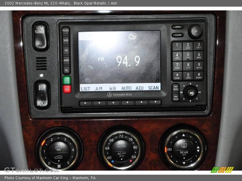 Controls of 2002 ML 320 4Matic
