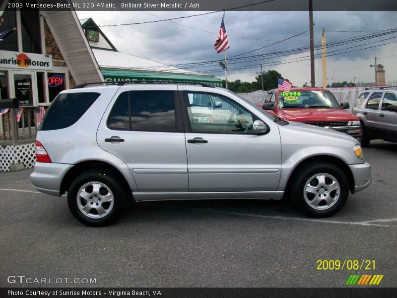 Brilliant Silver Metallic / Ash 2003 Mercedes-Benz ML 320 4Matic