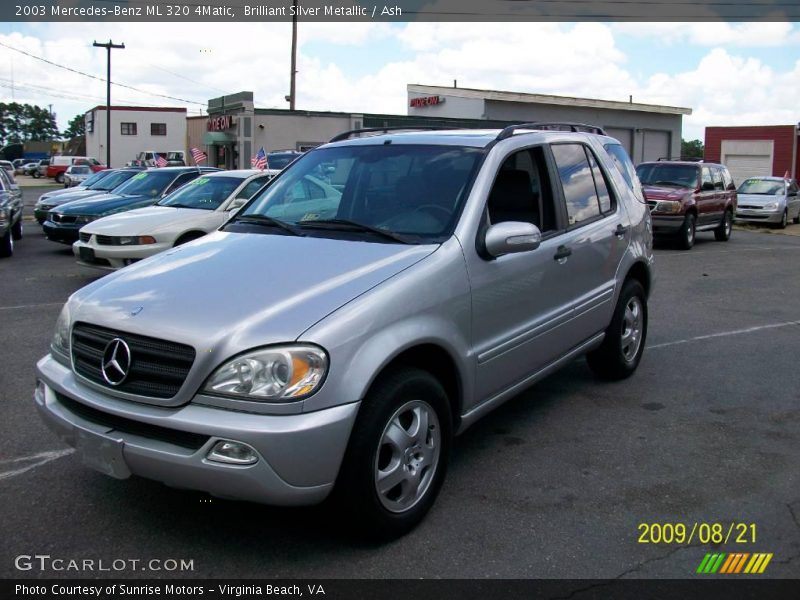 Brilliant Silver Metallic / Ash 2003 Mercedes-Benz ML 320 4Matic