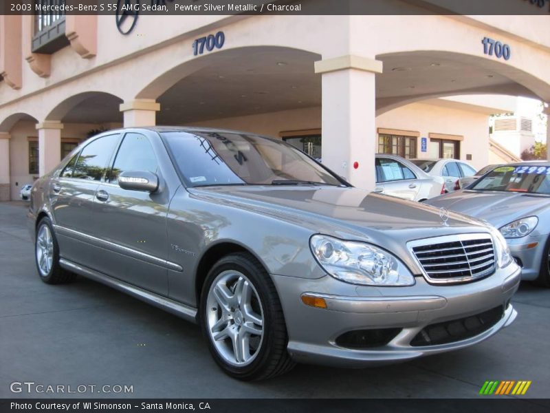Pewter Silver Metallic / Charcoal 2003 Mercedes-Benz S 55 AMG Sedan