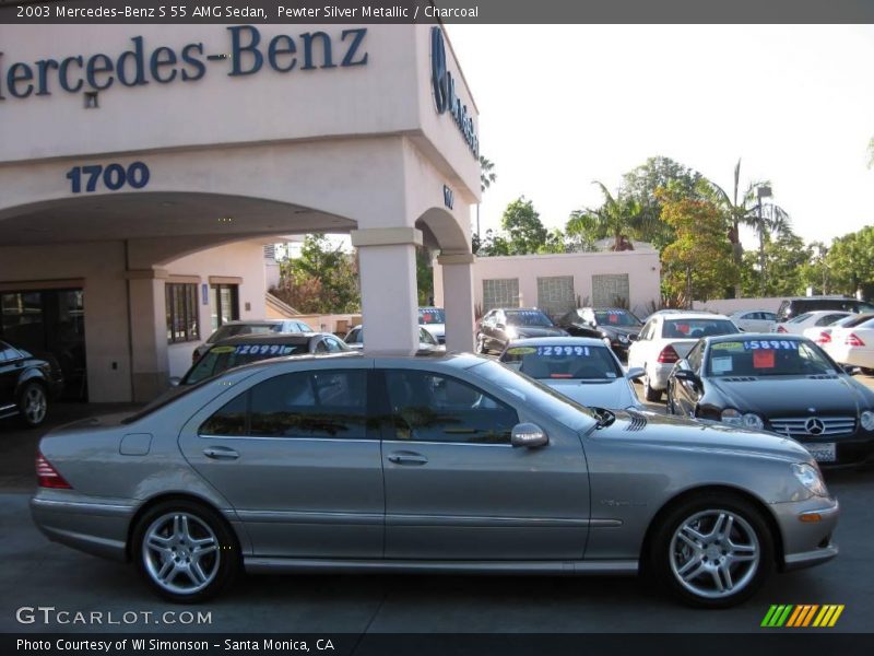 Pewter Silver Metallic / Charcoal 2003 Mercedes-Benz S 55 AMG Sedan
