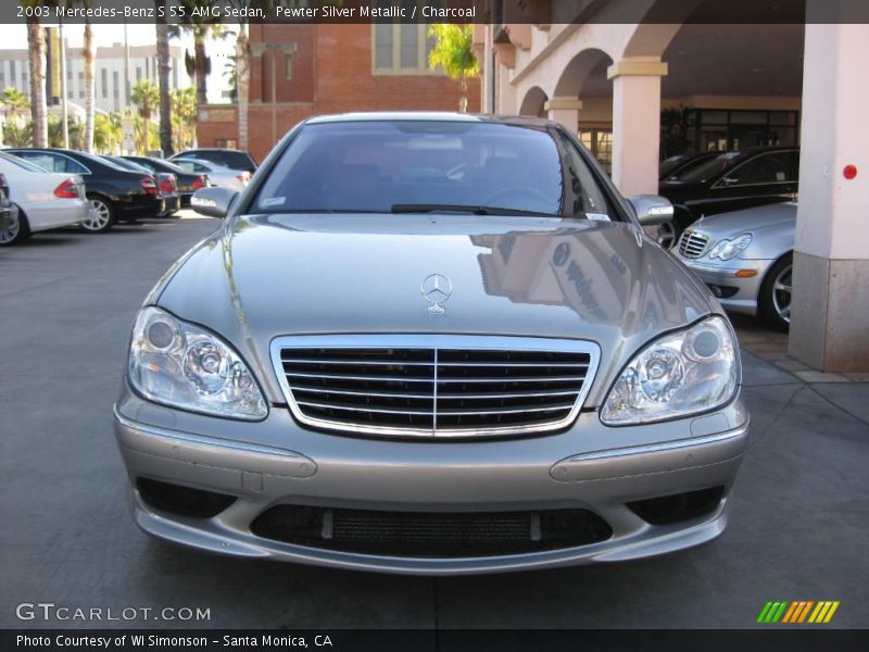 Pewter Silver Metallic / Charcoal 2003 Mercedes-Benz S 55 AMG Sedan