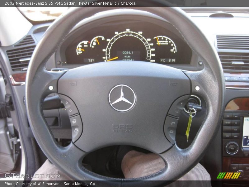 Pewter Silver Metallic / Charcoal 2003 Mercedes-Benz S 55 AMG Sedan