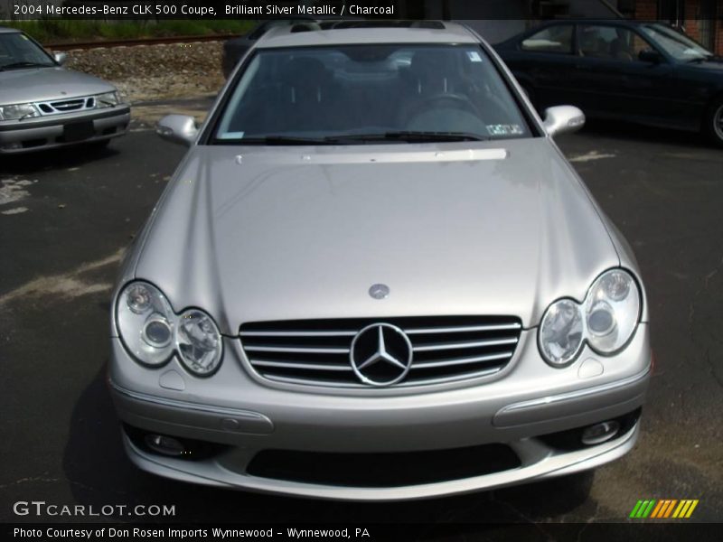Brilliant Silver Metallic / Charcoal 2004 Mercedes-Benz CLK 500 Coupe